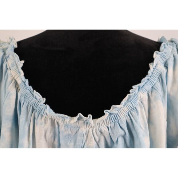 Lane Bryant Blue Tie-Dye Off-Shoulder Top Size XL18/20 - Picture 5 of 9
